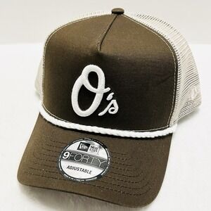 New Era Baltimore Orioles‎ Brown A-Frame 9FORTY Hat Cap Adjustable Snapback